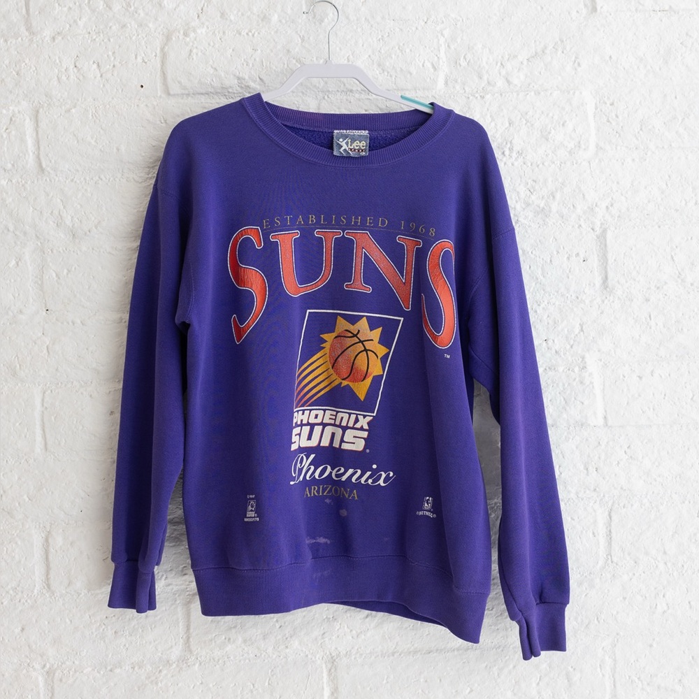 Vintage Purple Phoenix Suns Sweatshirt - Lee Sport Size Medium